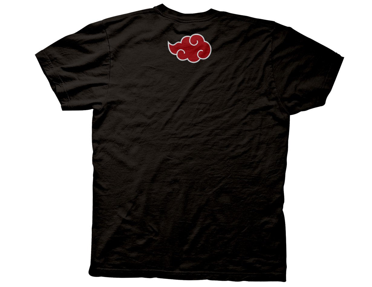 Naruto Shippuden T-Shirt Akatsuki Red Cloud Front & Back Anime Officially Licensed