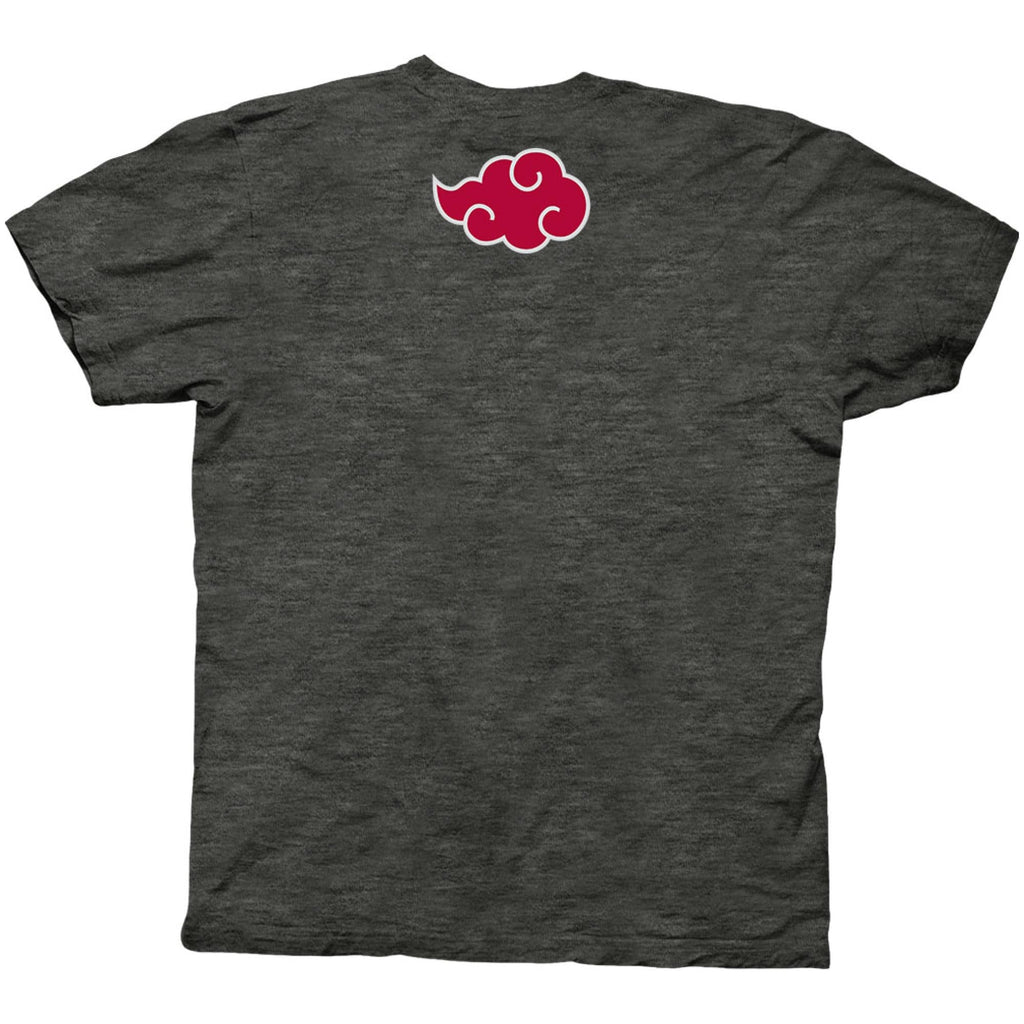 Naruto Shippuden T-Shirt Akatsuki Red Cloud Front & Back Anime Officially Licensed